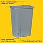 Rubbermaid Indoor Trash Can w/ No Lid, Gray Plastic, 10.25 Gal. (FG295700GRAY)~#|#~131B3F71-1909-4FB9-8A387177DE9FBC70_sc7