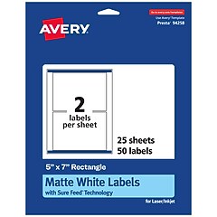 Avery Laser/Inkjet Rectangle Multipurpose Labels, 5