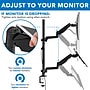 Mount-It! Single Monitor Sit-Stand Desk Mount with Keyboard Tray, Up to 32", Black (MI-7995)~#|#~1322807D-0F7C-42D9-9709CC6C06C6C30F_sc7
