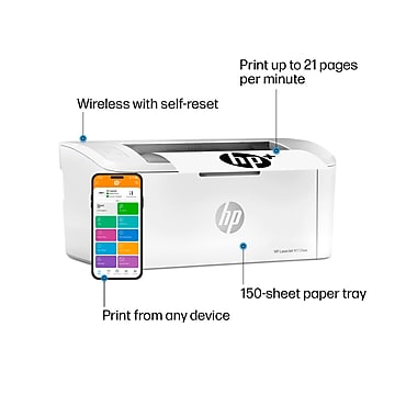 HP LaserJet M110we Wireless Printer, Fast Speeds, Requires Internet, 6 Months Free Toner with HP+, Best for Small Teams (7MD66E)