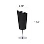 Creekwood Home Chrome Slanted 12.4" LED Table Lamp, Black (CWT-1012-BK)~#|#~132B2D14-8136-40A8-B38A9A06661CB12F_sc7