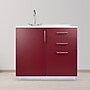 Viva Comfort 36.32'' H x 36" L Exam Room Medical Cabinet with Left Sink, 3-Drawers, Claret (902BASE36LSCL)~#|#~132CFEED-1036-4BEC-8074F321CE670E5F_sc7