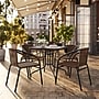 Flash Furniture Dark Brown Rattan Indoor-Outdoor Restaurant Stack Chair (TLH-037-DK-BN-GG)~#|#~132E82B0-95E5-46F7-AACE6C84E9255E05_sc7