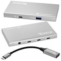 Plugable USB4 Hub, Silver (USB4-HUB3A) | Staples