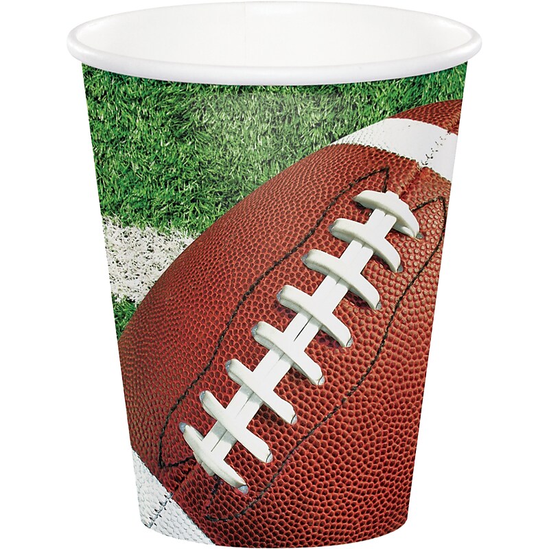 Creative Converting 9 oz Football Party Paper Cups, 96/Pack (340501) image 1