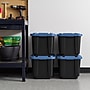 Iris 46 Quart Storage Container with Latching Lid, Plastic, Black, 4/Pack (500410)~#|#~13342F6A-733F-4145-9A0978F23EE70408_sc7