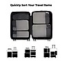 BAGSMART 10.5" 6-Piece Polyester Packing Cube, Water Resistant, Black, 6/Set (BM0104003AN001)~#|#~1336A383-9A6A-4265-87C66646F9832614_sc7