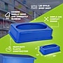 Alpine Industries Polypropylene Recycling Bin with Lid and Dolly, 23 Gallon, Blue (ALP477-BLU3-PKD)~#|#~133778E8-A589-4B67-B1CB4883206FB176_sc7
