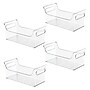 iDESIGN Plastic Storage Bin with Handles, Clear, 4/Pack (28114M4)~#|#~1337E4D9-43E3-473A-818AF2EF291E70C6_sc7