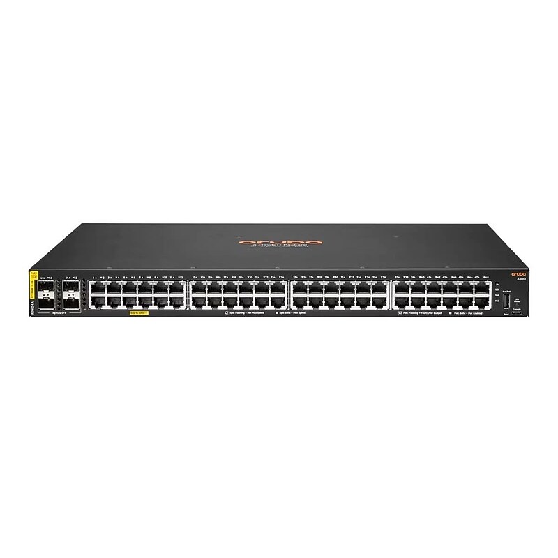 HPE Aruba CX 6100 48 Gigabit Ethernet PoE Managed Switch, 176Gbps, Gray (R9Y04A#ABA) image 1