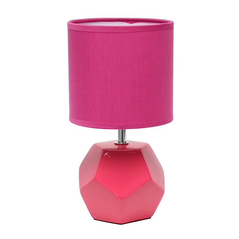 Simple Designs 10.24" LED Table Lamp, Pink (LT2065-PNK) image 1