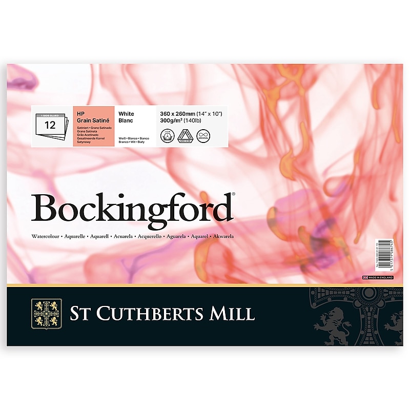 St Cuthberts Mill Bockingford 14" x 10" Watercolor Sketch Pad, 12 Sheets/Pad (STCT45330001011D) image 1