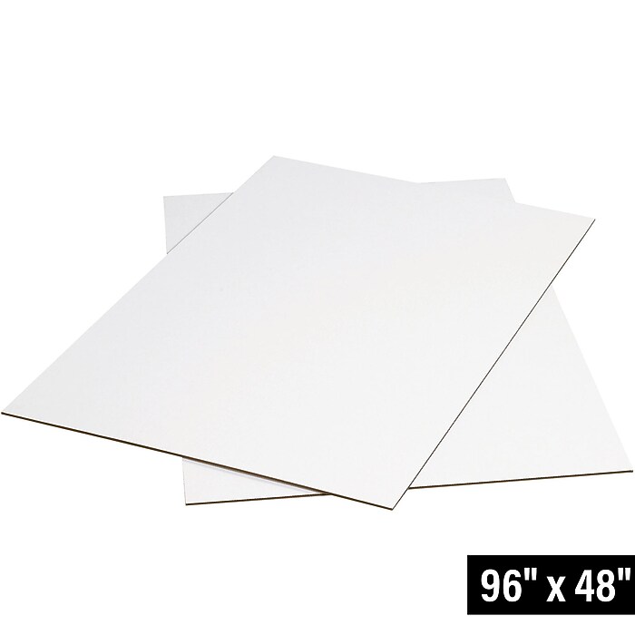 Corrugated Cardboard Sheets, 36 x 24, White, for Packing, ailing