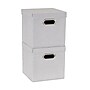 Household Essentials Medium Stackable Folding Fabric Storage Bin, 11" x 11.4"x 11.4", 24.75 Qt., Gray, 2/Pack (804-1)~#|#~134BB4D6-1551-4C05-9C3E7F0649BEBA5E_sc7