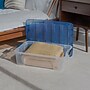 Iris 26 Qt. Latch Lid Storage Tote, Clear/Navy, 6/Carton (100364-CT)~#|#~134F405B-E904-4BA0-806099ECF6A030D7_sc7