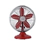 Good Housekeeping 12" Oscillating Desk Fan, 3-Speed, Red/Silver (92611)~#|#~13527240-2112-412E-93BF9586DBFED6D9_sc7