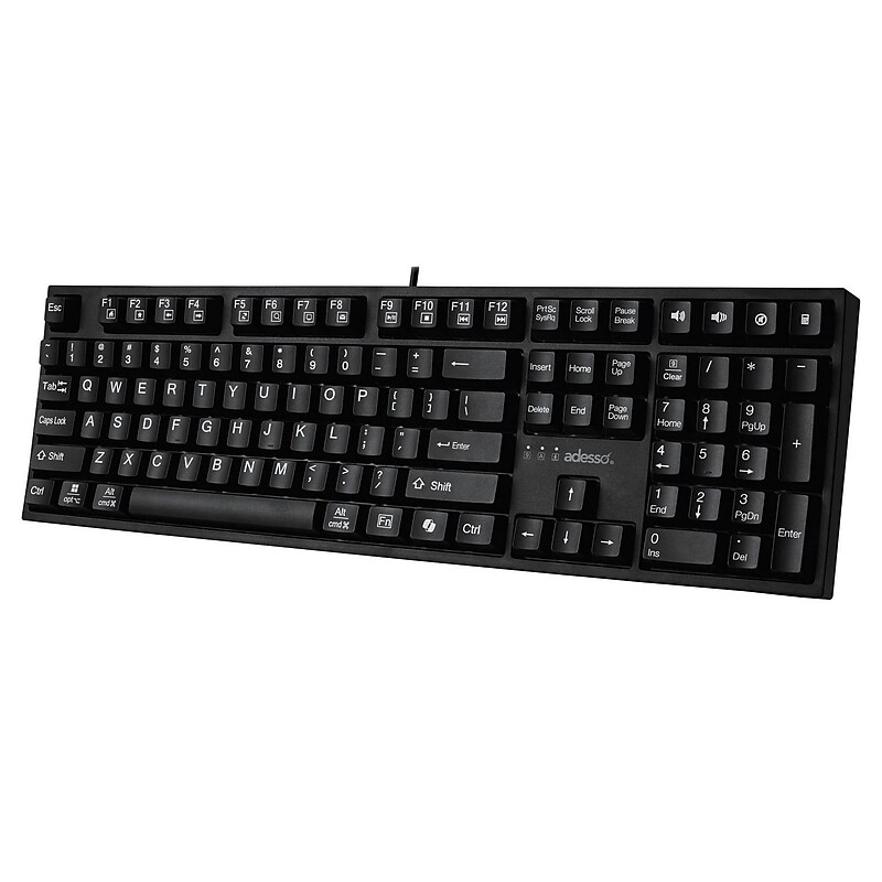 Adesso EasyTouch 670 Mechanical Keyboard, Black (AKB-670UB) image 1