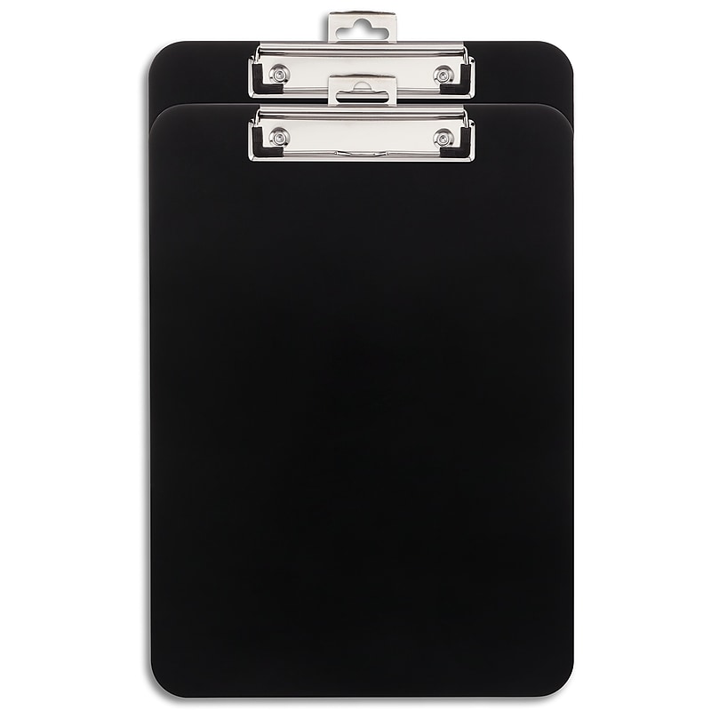 Staples® Plastic Clipboard, Letter Size, Black, 2/Pack (ST10530-CC) image 1