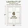Avery Hemp Square Laser/Inkjet Multipurpose Labels, 3" x 3", Off-White (480/Box)~#|#~135C5EE2-1313-48FC-AE998682A7BB7257_sc7