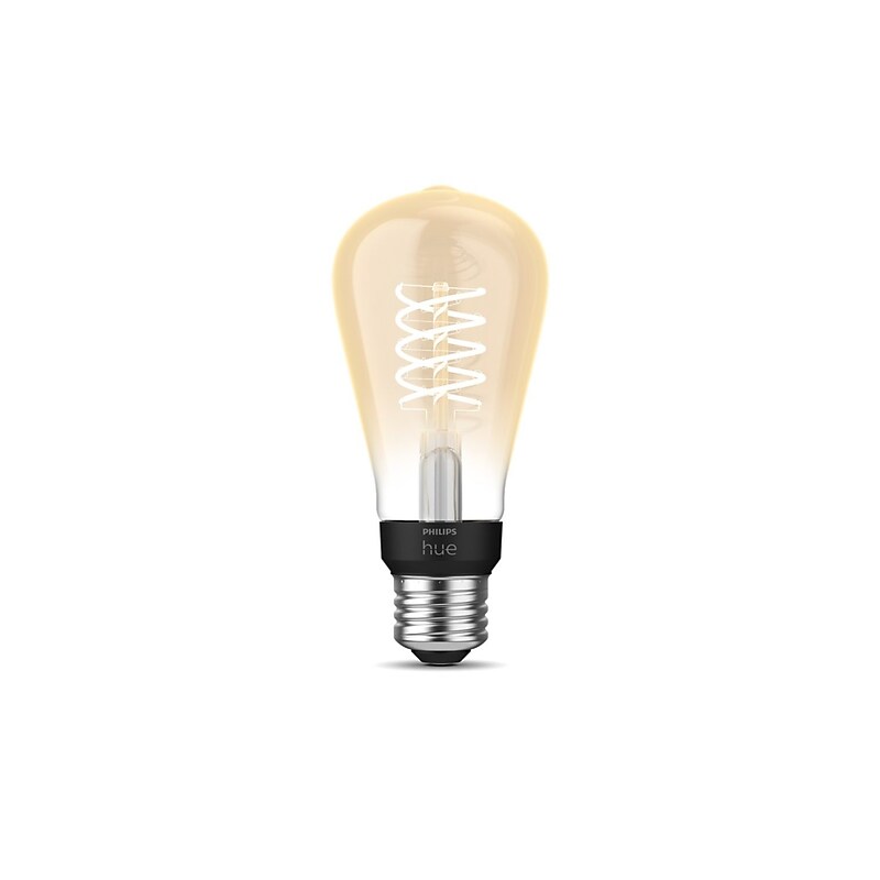 Philips Hue 60W Equivalent ST19 LED Smart Bulb, White (571125) image 1