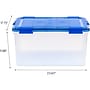 Iris WeatherPro 62.4 Qt. Latch Lid Storage Bin, Clear/Blue (500203)~#|#~135D719A-D364-4120-84F8D1D912604DC0_sc7