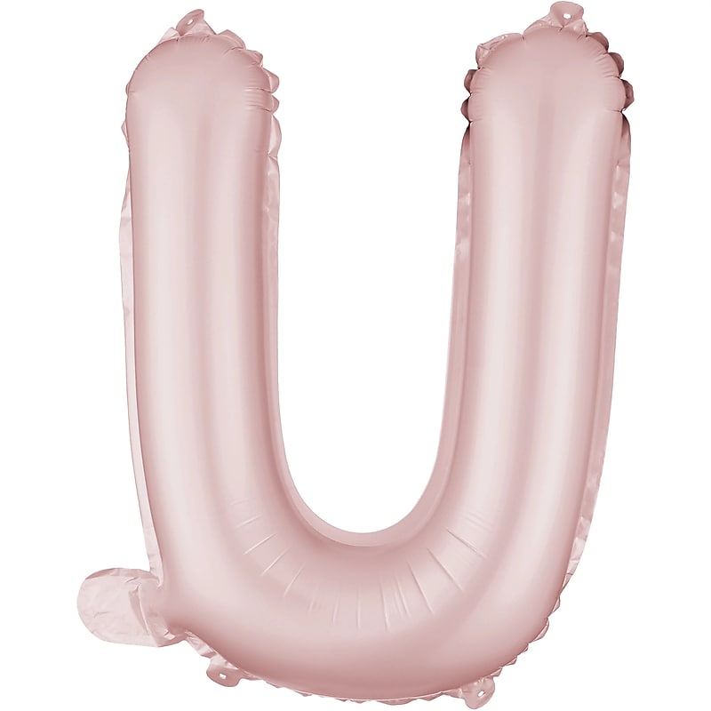 Party City 16" "U" Foil Balloon, Dusty Rose (AM 1 100088-92) image 1