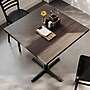 Flash Furniture Bennett Square Shaped Wooden Commercial Indoor Table, 36" x 36", Dark Brown Top/Black Base (GSFSQ36DBT3030B)~#|#~135F730F-713D-40B3-9AFFFA56E402ABFB_sc7