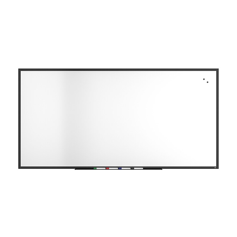 TRU RED™ Magnetic Porcelain Dry Erase Board, Black Frame, 8' x 4' (TR61191) image 1