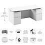 Bush Business Furniture Stratus 72"W Electric Rectangular Adjustable Standing Desk with Drawers and Panel, White (SUT012WH)~#|#~136068E0-54AE-40BC-93BACB900085897E_sc7