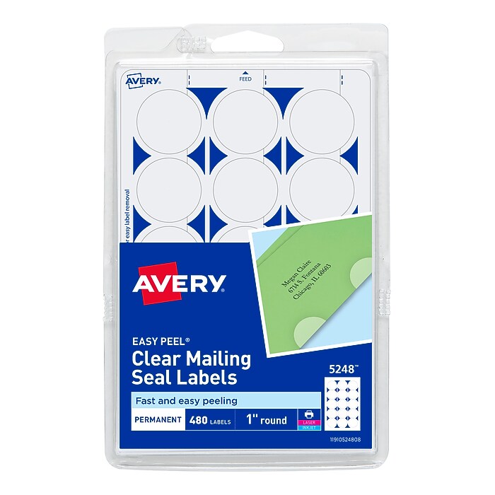 Avery Laser/Inkjet Mailing Seals, 1