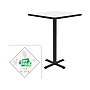 Correll Square-Shaped Dry-Erase Markerboard Cafe Table, 24" x 24", Frosty White/Black (BXB24DES-80)~#|#~136689D3-1BDE-433D-88A36EE9922E6926_sc7