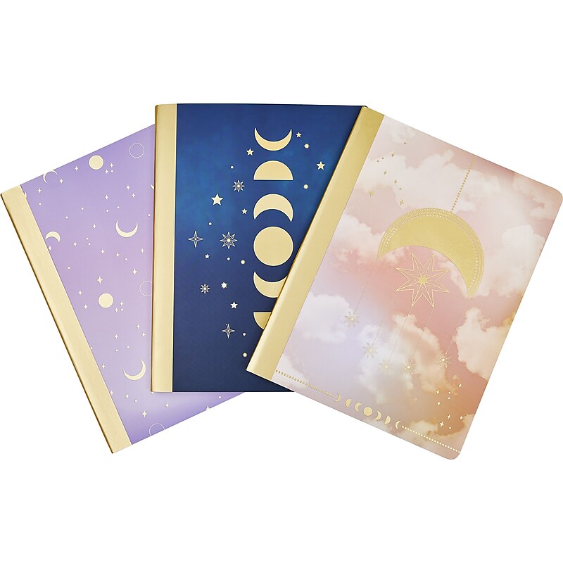 Eccolo Composition Notebooks, 7.5" x 9.75", College-Ruled, 80 Sheets, Assorted Colors, 3/Pack (ST840A-3PACK) image 1
