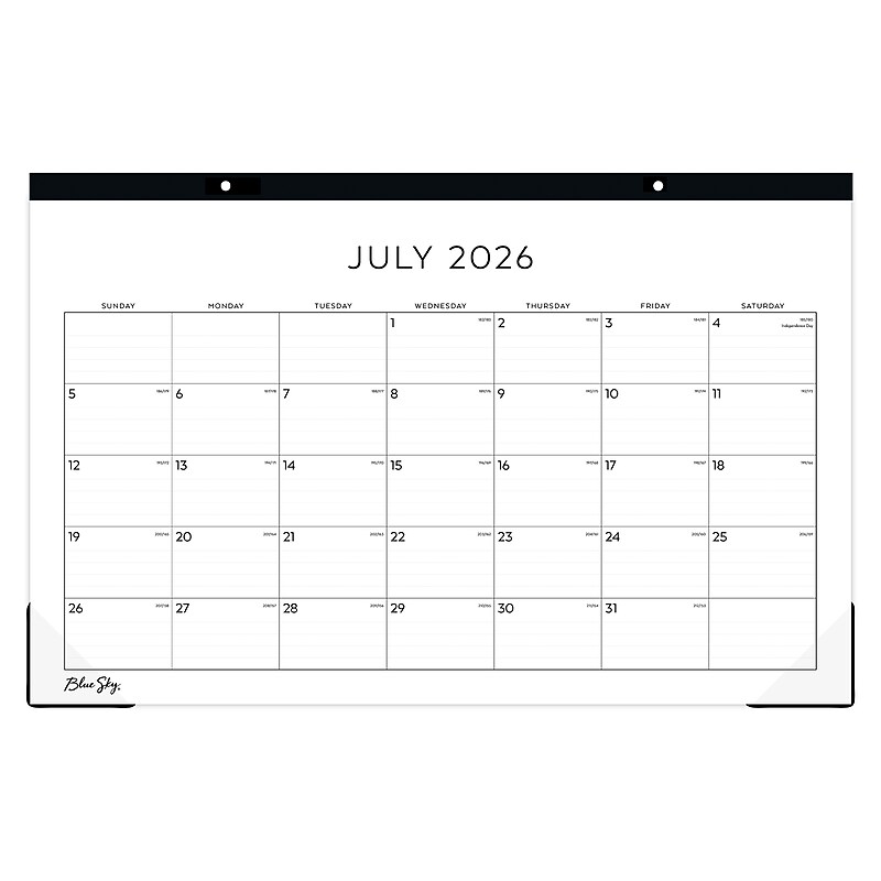 2026-2027 Blue Sky Standard 11" x 17" Academic Monthly Wall Calendar, Black/White (161357) image 1