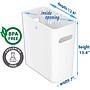iTouchless SlimGiant Polypropylene Trash Can with no Lid, Polar White, 4.2 gal., 6/Pack (SG102Wx6)~#|#~136CD7F9-FBCF-45DA-B7F093D9619C486F_sc7
