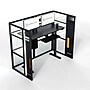 VersaDesk WorkNest 66"H x 81"W U-Shaped Cubicle Panel Workstation, Black (WNCC-7248-B)~#|#~13746A59-E1BD-420E-AD4750DA492417A7_sc7