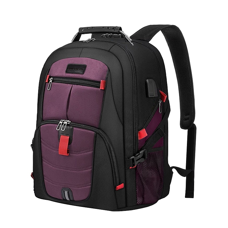 SaharaCase All-in-One Laptop Backpack, Large, Black/Purple (LT00088) image 1
