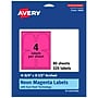Avery Arched Laser/Inkjet Multipurpose Labels, 4.75" x 3.5", Neon Magenta (320/Box)~#|#~137FB557-D542-4D29-B4B9EE55D13643E0_sc7