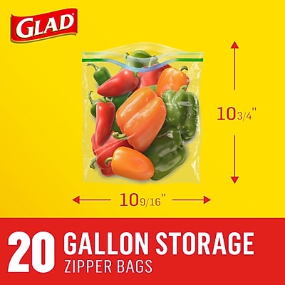 Glad Zipper Food Storage Plastic Bags - Quart - Thumbnail 5