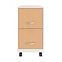 Space Solutions 2-Drawer Mobile File Cabinet, Letter Size, Lockable, 26.7"H x 14.25"W x 18"D, Pearl White/Platinum Oak (25854)~#|#~13870D0F-487D-4476-99002A6BC00AE6CE_sc7