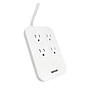 RAYOVAC 4-Outlet 4-USB Port Surge Protector Power Strip with Braided Cord & Flat Plug, 5-ft., 540 Joules, White (SS-P319)~#|#~13894DE5-FE8F-4833-BE2419CAB2FE3C02_sc7