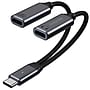 Overtime USB-C to USB-C & Type-C Audio and 100W Charging Splitter Adapter, Male to Female/Female, Black (OADCTCCBK)~#|#~138E600E-0344-401C-9513E6B1BF59812A_sc7