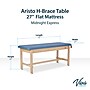Aristo Wood H-Brace Physician Exam Table with Paper Cutter, and Holder, 500lbs. Capacity, Blue (ADI996-HBFP-BLU)~#|#~139886F2-572B-4042-B76EE2FC2FCA587B_sc7