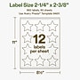 Avery Star Laser/Inkjet Multipurpose Labels, 2-1/4" x 2-3/8", Off-White (960/Box)~#|#~1399AD94-32BA-4412-ADC2228B5CC55A99_sc7