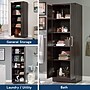 Sauder HomePlus 71"H Storage Cabinet, Dakota Oak (411985)~#|#~139B2C40-9470-4F85-A9211B4E91507889_sc7