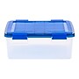 Iris WeatherPro 30.5 Qt. Latch Lid Storage Bin, Clear/Blue (500200)~#|#~139B6AC4-6281-4B23-B959562623CBF6BF_sc7