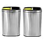 Alpine Industries Stainless Steel Dual Compartment Trash Can with Lid and Liner, 21 Gallon, 2/Pack (ALP470-R-40L-2PK)~#|#~139D1A2C-24F4-40A1-A5421917BCF5A573_sc7
