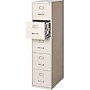Staples Commercial 5-Drawer Vertical File Cabinet, Letter Size, Lockable, 63.98"H x 14.9"W x 26.5"D, Putty (59590/25431)~#|#~13A20276-318B-4BFD-B79FB1A6E425F544_sc7
