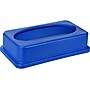 Alpine Industries Polypropylene Recycling Bin with Dolly, 23 Gallon, Blue (ALP477-BLU2-PKD)~#|#~13A2D939-3C88-487A-8586B4FAF82086AD_sc7