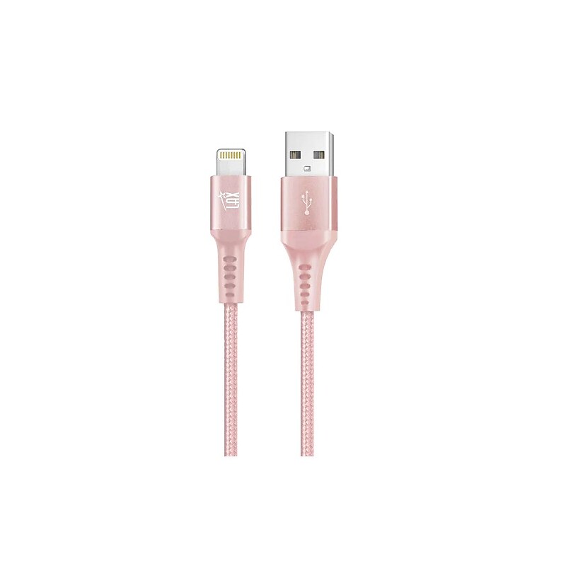 LAX Apple MFi Certified Lightning to USB Cable for Charge Sync 10ft, Rose Gold image 1