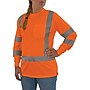 Ergodyne GloWear 8374 High Visibility Women’s Long Sleeve T-Shirt, ANSI Class R3, Orange, 2XL (22156)~#|#~13AAE164-8F38-4F49-AEAB09A4CEFFB070_sc7